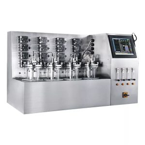 מערכת ביוריאקטור עם מספר תאי תסיסה מקבילים מזכוכית